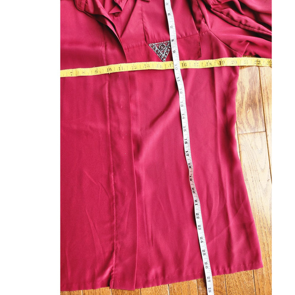 Vintage 1980's Gailord Women's Button Up Magenta Shirt - Picture 6 of 6